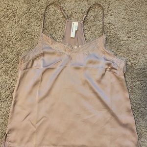 Anthropologie pink lace cami